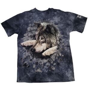 Vintage The Mountain Wolf Tie Dye Tee USA L Y2K